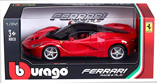 Bburago Ferrari Race and Play LaFerrari 1/24 Scale Diecast Model Vehicle Red by Burago