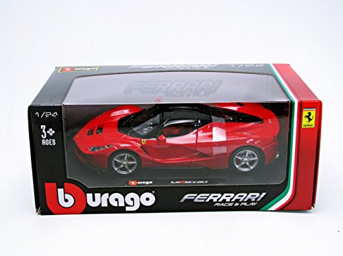 Bburago Ferrari Race and Play LaFerrari 1/24 Scale Diecast Model Vehicle Red by Burago