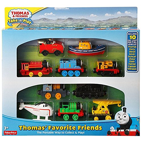 Fisher-Price Thomas & Friends Take-n-Play Exclusive Thomas Favorite Friends 10-Die-cast Vehicle Gift Set from Fisher-Price