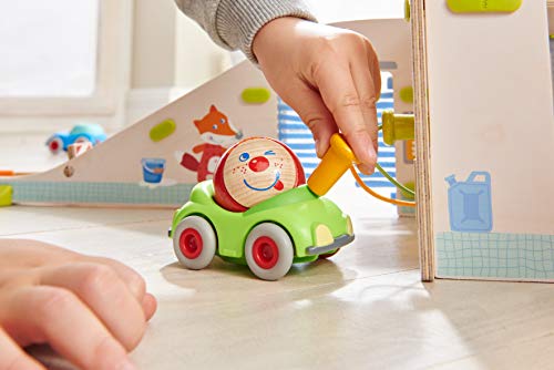 HABA Kullerbu Parking Garage - 3 Levels of Play with Car Wash, Fuel Pumps, Ramps & 2 Kullerbu Vehicles from HABA