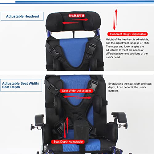 Child/Adult, Wheelchair, Full Reclining, Trolley, Steel Wheelchair, Leg Protection/Folding Pedal, Solid Tire, Armrest by Wilk Home