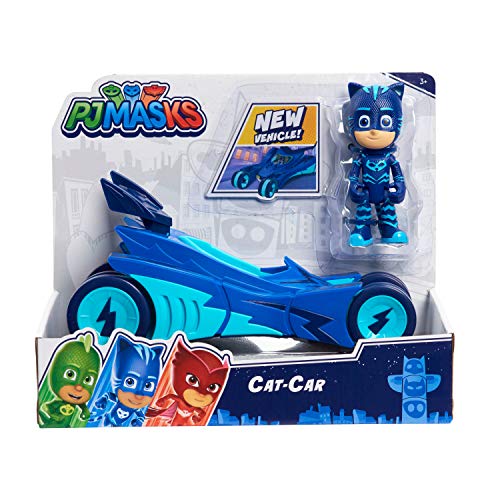 PJ Masks Catboy & Cat-Car, 2-Piece Articulated Action Figure and Vehicle Set, Blue, by Just Play from Just Play