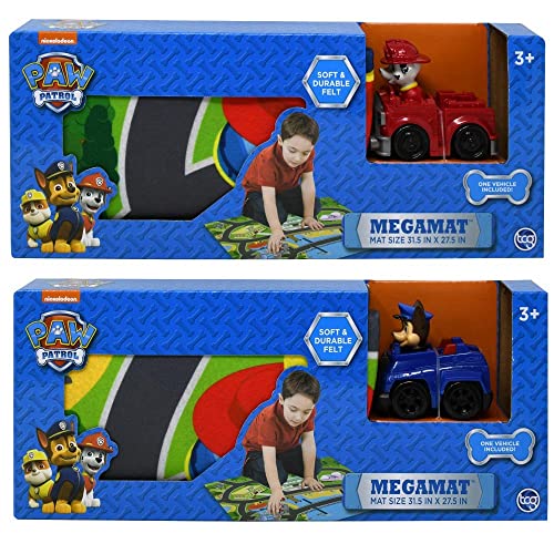 Nick Shop Paw Patrol Mega Mat with Vehicle Set for Kids - Bundle with Paw Patrol Playmat with Vehicle, Paw Patrol Stickers and More (Paw Patrol Play Mats) from TCG