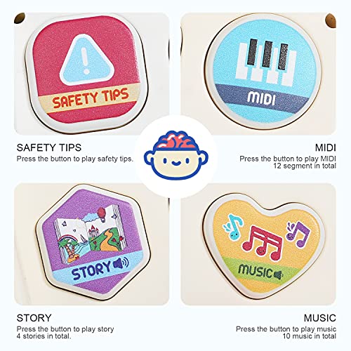 CUTE STONE Bus Car Toy, Kids Play Vehicle with Sound and Light, Simulation Steering Wheel, Musical School Bus Toy for Toddler, Educationaal Bus Driving Toy Gift for Toddlers Boys & Girls from Cute Stone