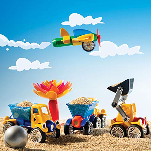 Play Brainy Magnetic Toy Cars Set for Boys and Girls - Brilliant Educational Toys for Toddlers and Preschoolers - Montessori Toy is Load of Fun & Helps with Developmental Skills - 42 Piece Set by Goods And More Corp