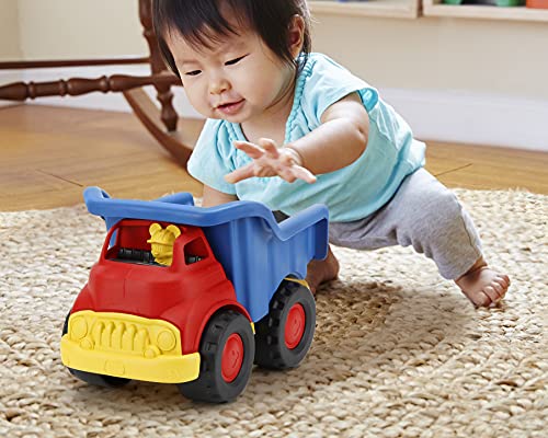 Green Toys Disney Baby Exclusive Mickey Mouse Dump Truck, Red/Blue - Pretend Play, Motor Skills, Kids Toy Vehicle. No BPA, phthalates, PVC. Dishwasher Safe, Recycled Plastic, Made in USA. from Green Toys