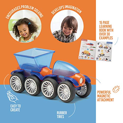 Play Brainy Magnetic Toy Cars Set for Boys and Girls - Brilliant Educational Toys for Toddlers and Preschoolers - Montessori Toy is Load of Fun & Helps with Developmental Skills - 42 Piece Set by Goods And More Corp