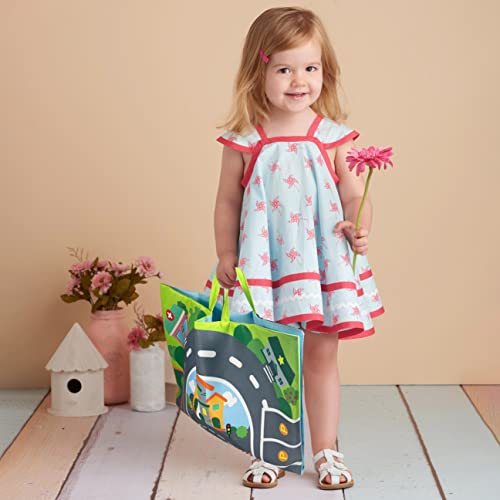 Soft Car Toy Set with Play Mat for 1 Year Old Baby, 10 Vehicle, 1 Play Mat Storage Bag, Baby Toys 12-18 Months, Early Educational Toys Birthday Gift, Toys for 1 2 3 Year Old Toddlers Boys Girls from OKGIUGN