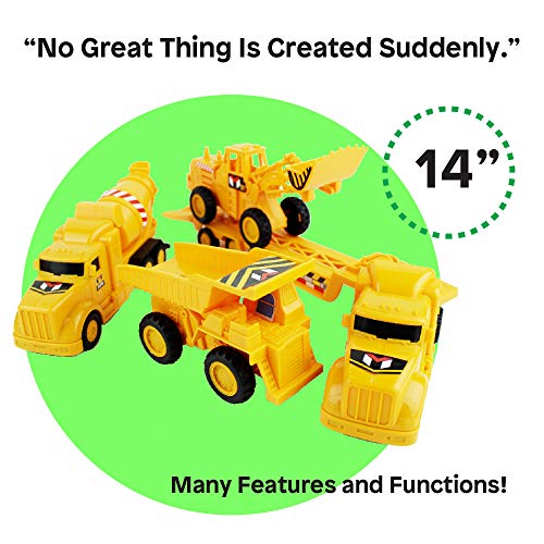 Boley 100-Piece Construction Project and Vehicles Play Set - Variety Pack of Construction Toys Cars Vehicles and Playset Toy Accessories for Boys, Girls, and Toddler Builders by Boley