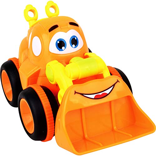 Toys for a 2 Year Old Boy - 3 Friction Powered Trucks for 2+ Year Old Boys, Push & Go Cars Cartoon Construction Vehicle Set - Toddler Boys Toys & Toy Trucks, Play Pull Back Car by MOBIUS Toys