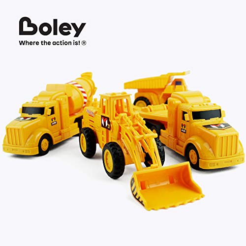 Boley 100-Piece Construction Project and Vehicles Play Set - Variety Pack of Construction Toys Cars Vehicles and Playset Toy Accessories for Boys, Girls, and Toddler Builders by Boley
