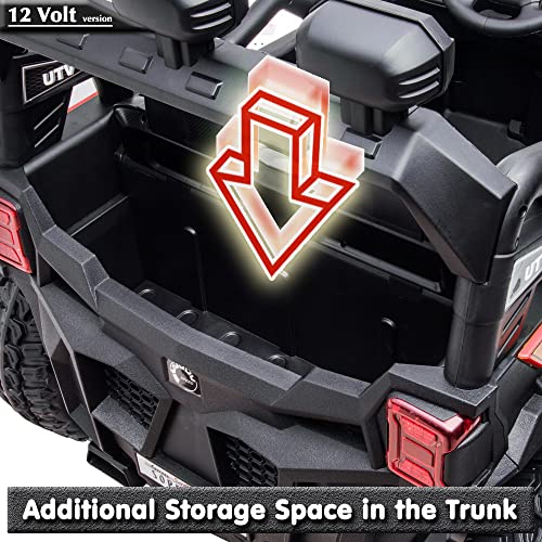 sopbost 12V 10AH Power Buggy 4x4 Kids Ride On Truck UTV 2WD/4WD Switchable Ride On Car with Remote Control Ride On Toys Electric Off-Road UTV Vehicle with Car Keys, 4 Shock Absorbers, Music Play, Red from sopbost