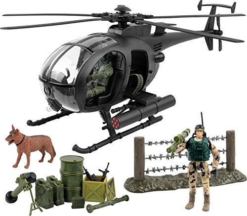 Click Nâ Play Military Attack Combat Helicopter 20 Piece Play Set with Accessories. by Click N" Play