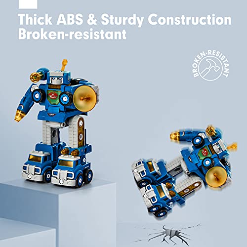 CubicFun Take Apart Robot Toys Vehicle Set 5 in 1 Construction Toys for 5 Year Old Boys STEM Toys Vehicles Transform into Robot for Kids Toys for 6 7 Year Old Boys Kids Building Toys Ages 5+ from CubicFun