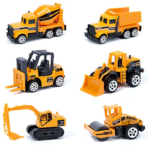 Oumoda 11 in 1 Transport Car, Die-cast Construction Truck Vehicle Car Toy Set Play Vehicles in Carrier Truck, Vehicles Toys Gifts for Age 6 + Years Old Kids, Boys and Girls by Oumoda
