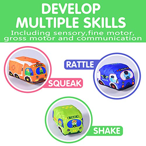 Soft Car Toy Set with Play Mat for 1 Year Old Baby,Toddlers,Boys and Girls ( 9 Vehicle and a Play mat/Storage Bag) | Baby Toys 12-18 Months| Toys for 1 Year Old boy from Titain Creations