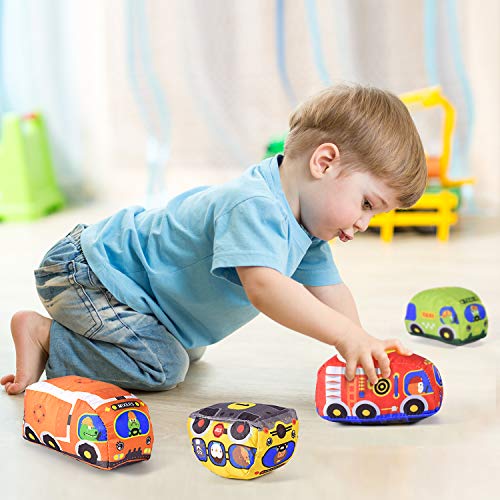 Soft Car Toy Set with Play Mat for 1 Year Old Baby,Toddlers,Boys and Girls ( 9 Vehicle and a Play mat/Storage Bag) | Baby Toys 12-18 Months| Toys for 1 Year Old boy from Titain Creations