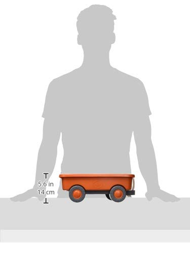 Green Toys Wagon, Orange CB - Pretend Play, Motor Skills, Kids Outdoor Toy Vehicle. No BPA, phthalates, PVC. Dishwasher Safe, Recycled Plastic, Made in USA. by Green Toys