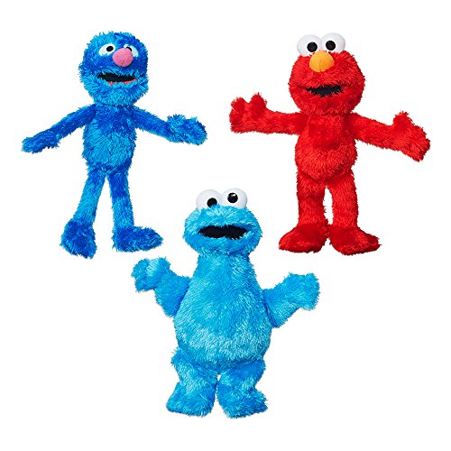 Sesame Street Plush Bundle featuring Elmo, Cookie Monster and Grover, Ages 12 months and up (Amazon Exclusive) from Hasbro