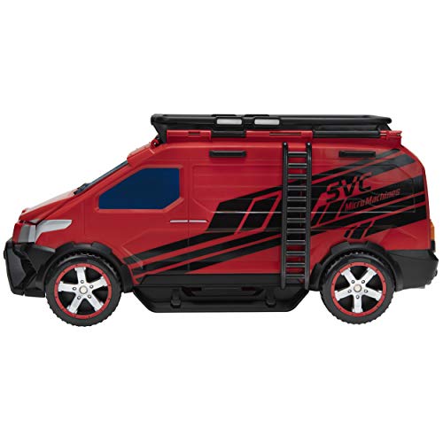 Micro Machines Super Van City Playset - Includes 12 MM Vehicles, Working Bridge, Construction Site, High Rise Building, Drag Strip, Ramps - Collect Them All by Jazwares, LLC