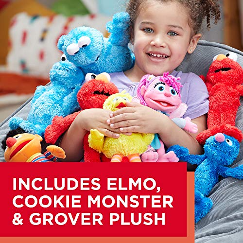 Sesame Street Plush Bundle featuring Elmo, Cookie Monster and Grover, Ages 12 months and up (Amazon Exclusive) from Hasbro