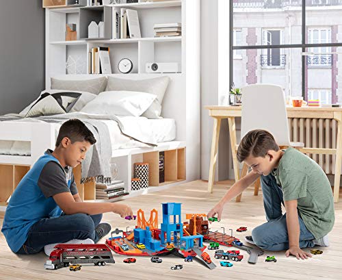 Micro Machines Super Van City Playset - Includes 12 MM Vehicles, Working Bridge, Construction Site, High Rise Building, Drag Strip, Ramps - Collect Them All by Jazwares, LLC