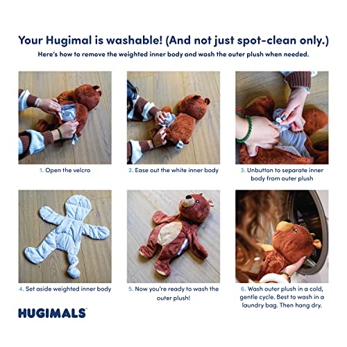 Hugimals Weighted Stuffed Animal for Kids and Adults to Lower Stress - Sam Soothing Plush Sloth from Hugimals