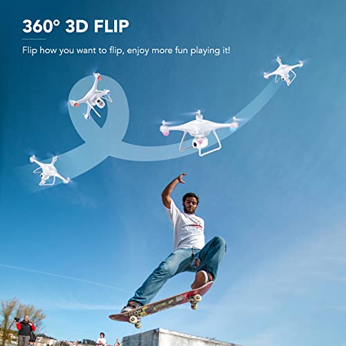 Potensic Upgraded P5 Drone with 2.7K Camera for Adults and Beginners, FPV Quadcopter Helicopter with Gravity Sensor, Trajectory Flight and 3D Flip, Altitude Hold, Headless Mode, 40 Mins Flight Time from Potensic