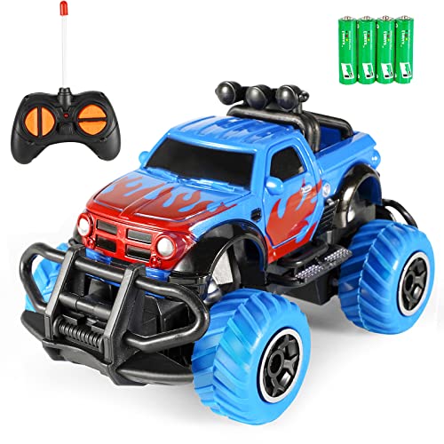 Kizeefun Remote Control Car for Toddlers, Mini RC Car for Kids, Boys and Girls with 1: 43 Scale, 4 Channels, Toy for Toddlers and Kids 3, 4, 5 ,6, 7, 8 Year Old (4 AA Batteries Included) by Kizeefun