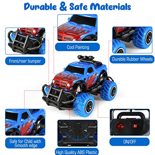 Kizeefun Remote Control Car for Toddlers, Mini RC Car for Kids, Boys and Girls with 1: 43 Scale, 4 Channels, Toy for Toddlers and Kids 3, 4, 5 ,6, 7, 8 Year Old (4 AA Batteries Included) by Kizeefun