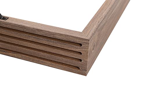 Family Handprint Kit, DIY Craft Keepsake Wooden Frame, Endless Gift Set, Non-Toxic Paints, Transparent Sheets (Brown) by CHEERY CHEERS