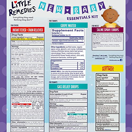 Little Remedies New Baby Essentials Kit, 6 Piece Kit for Baby's Nose and Tummy by Prestige Consumer Healthcare