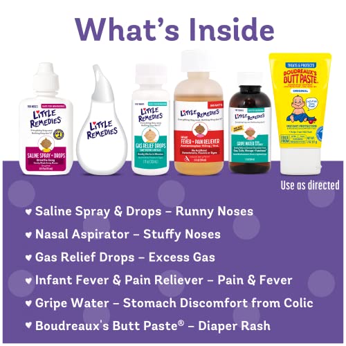 Little Remedies New Baby Essentials Kit, 6 Piece Kit for Baby's Nose and Tummy by Prestige Consumer Healthcare