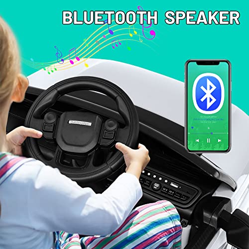 TEOAYEAH 12V Lithium Battery Powered Licensed Land-Rover Electric Car for Kids, Longer Playtime, Parent Remote Control Ride on Car, Wireless Music, Luxury Ride on Toys from TEOAYEAH