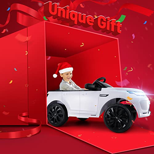 TEOAYEAH 12V Lithium Battery Powered Licensed Land-Rover Electric Car for Kids, Longer Playtime, Parent Remote Control Ride on Car, Wireless Music, Luxury Ride on Toys from TEOAYEAH