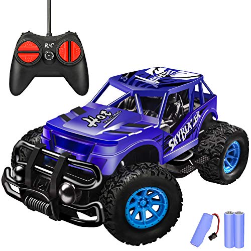 Remote Control Car for Kids - Durable Non-Slip Off-Road Shockproof High Speed RC Racing Car - All Terrain Eletronic RC Car Toy Gifts for 3 4 5 6 7 8 Year Old Boys Girls Teens (Dark Blue) from GaHoo