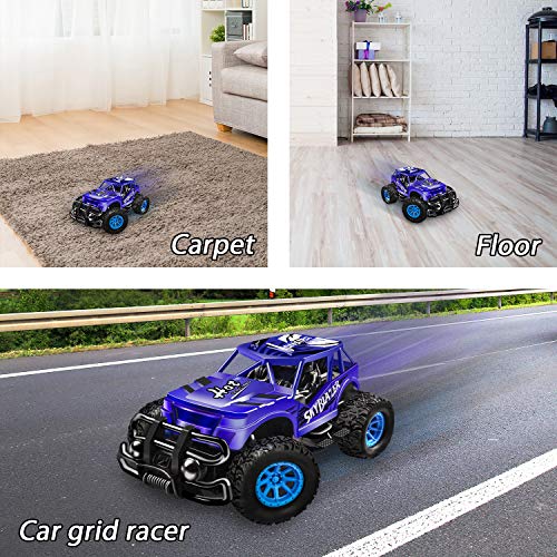 Remote Control Car for Kids - Durable Non-Slip Off-Road Shockproof High Speed RC Racing Car - All Terrain Eletronic RC Car Toy Gifts for 3 4 5 6 7 8 Year Old Boys Girls Teens (Dark Blue) from GaHoo