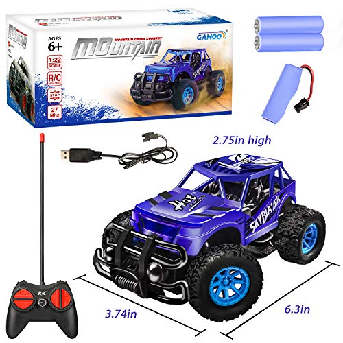 Remote Control Car for Kids - Durable Non-Slip Off-Road Shockproof High Speed RC Racing Car - All Terrain Eletronic RC Car Toy Gifts for 3 4 5 6 7 8 Year Old Boys Girls Teens (Dark Blue) from GaHoo