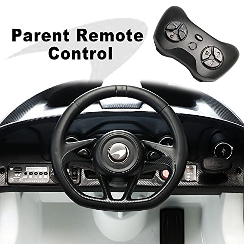Track Seven 12V Kids Electric Ride On Car,McLaren Electric Car for Kids,12V Ride On Toys Car,Battery Powered Electric Vehicles,Remote Control,USB,Kids Motorized Vehicles,Toddler Car by Track Seven