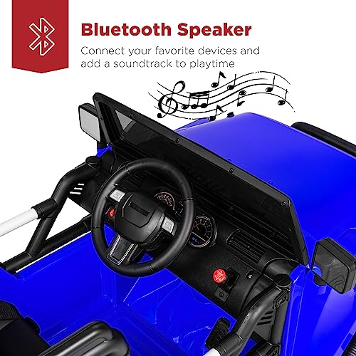 Best Choice Products Kids 12V Ride On Truck, Battery Powered Toy Car w/ Spring Suspension, Remote Control, 3 Speeds, LED Lights, Bluetooth - Blue from Best Choice Products