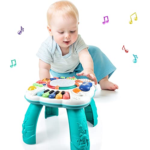 Dahuniu Baby Toys 6 to 12 Months, Activity Table for 1 2 3 Years Old ( Size: 11.8 x 11.8 x 12.2 inches ) by Dahuniu