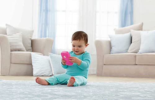 Fisher-Price Baby Learning Toy, Laugh & Learn Smart Phone, Electronic Toy with Lights and Music for Babies and Toddlers, Pink from Fisher-Price