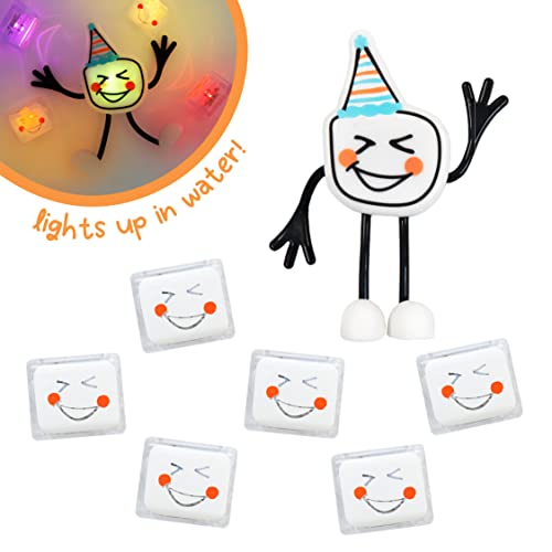 Glo Pals Party Pal Water-Activated Bath Toy with 6 Reusable Light-Up Cubes for Sensory Play from Glo Pals