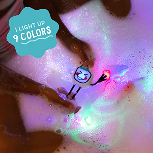 Glo Pals Party Pal Water-Activated Bath Toy with 6 Reusable Light-Up Cubes for Sensory Play from Glo Pals