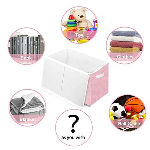 Pantryily Toy Box for Girls-Large Collapsible Kids Toy Chest Boxes Organizers and Storage for Nursery,Playroom,Office 24.5"x13"x16"(Pink) by Pantryily
