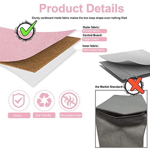 Pantryily Toy Box for Girls-Large Collapsible Kids Toy Chest Boxes Organizers and Storage for Nursery,Playroom,Office 24.5"x13"x16"(Pink) by Pantryily