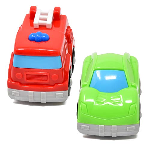 Mini Toy Vehicles for Toddlers, 6 Pack Dump Truck Car Fire Truck Construction Police Ambulance Plastic Cars Play Kit Set by Number 1 in Gadgets