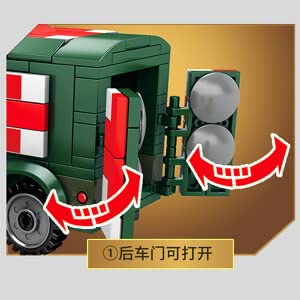 General Jim's Army Toys - Building Blocks - Army Ambulance Building Blocks Toy Play Set Military Vehicle Toys for Adults and Children by General Jim's