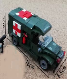 General Jim's Army Toys - Building Blocks - Army Ambulance Building Blocks Toy Play Set Military Vehicle Toys for Adults and Children by General Jim's