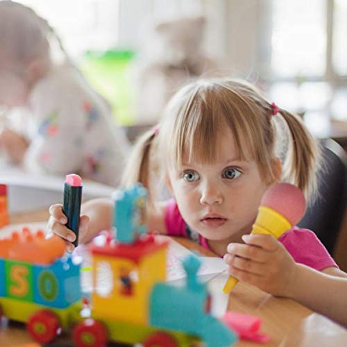 Novelty Place Ice Cream Shooters Toy (Pack of 12) - Squeeze N' Pop Game - Multi-Color Icecream Cone Foam Ball Launcher - Great Party Favors and Carnival Prize for Kids and Children (7 inch) by Novelty Place